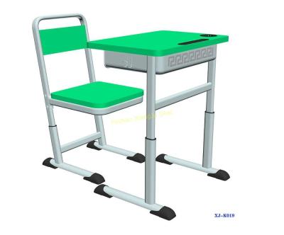 China K019 Single Dual Modern Student Desk And Chair Set with Groove HDPE Material for sale