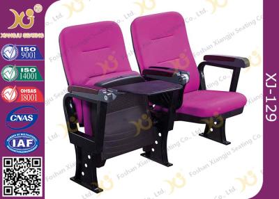 China Injection Polyurethane Foam Low Back Auditorium Conference Hall Chair With Soft Seat Back for sale