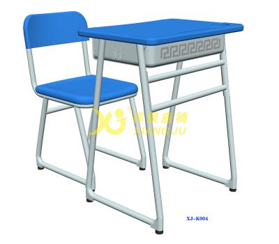 中国 HDPEのないAjustable単一学生の机および椅子一定色Customed 販売のため