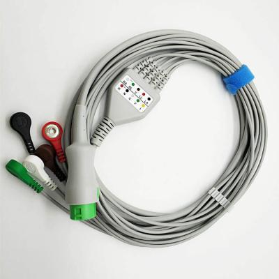 China Electrocardiogram Equipment 5 Leads Mindray Ecg Leads Gray Color Easy To Use for sale