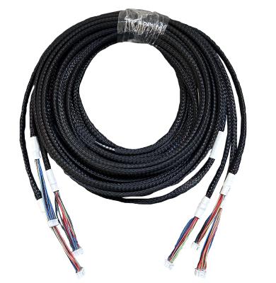 China Braided Shield Industrial Wiring Harness One Tow Five Button Interface for sale