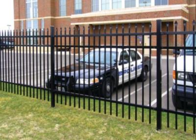 China Anti Climb Picket 6ft High Wrought Iron Fence With 14ga Pipe for sale
