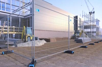 China Square Top Anti Climb Steel Temporary Fencing Hot Dip Galvanized 3.5m for sale