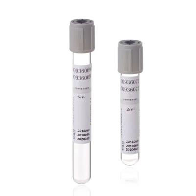 China Medical Vacuum Blood Collection System Sterilized Glucose Tube Grey Disposable for sale
