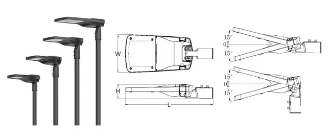 New Design Urban Outdoor Lighting City LED Commercial Street Lights Fixtures NEMA Zhaga Smart Sensor Streetlight