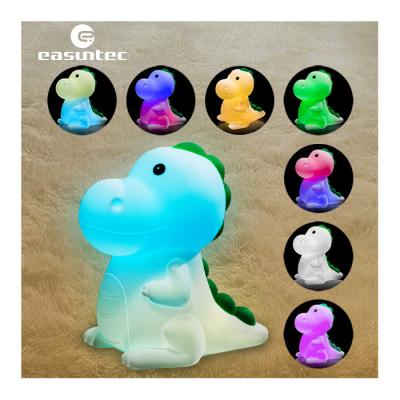 China RGB Dinosaur Silicone Night Light Switch Button Control 5V 0.5W for sale
