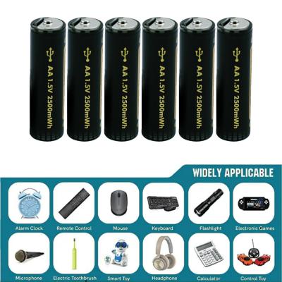 China Size 18650 Rechargeable Battery Cell 1.5V / 2500mWh AA Grade OEM for sale