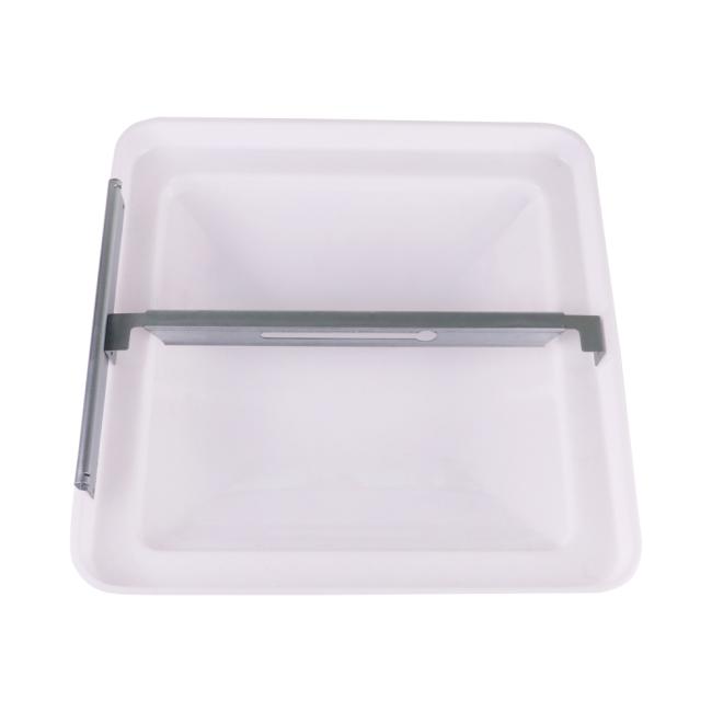 14-Inch White Plastic RV Air Conditioner Vent Pipe Cover showing installation and features