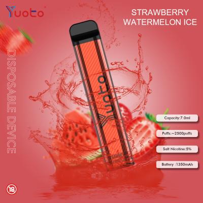 China 7ML 1200mAh Battery 2500 Puffs Disposable Vape Yuoto 23 Flavors Watermelon Ice for sale