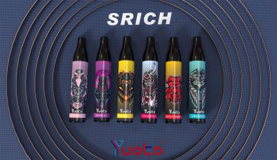 China Non Charging Yuoto Rich 2000 Puffs Srich 850mAh 0mg 20mg 50mg Nicotine for sale