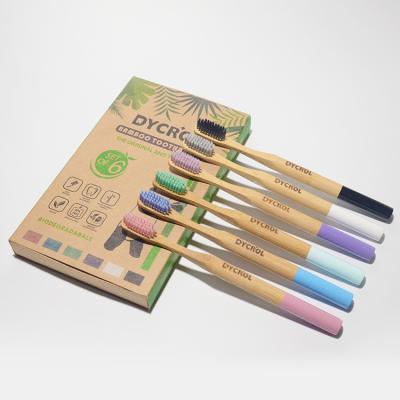 China Eco Friendly BPA Free Biodegradable Bamboo Toothbrush With Soft Bristles for sale