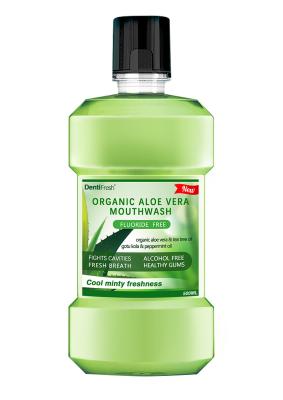China 500ml Oral Care Mouthwash Natural Non Alcoholic Organic Aloe Vera Antibacterial for sale