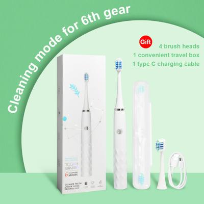 China Ultra Sonic Rechargeable Smart Timer Teeth Whitening Brush For Bathing for sale