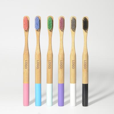 China Plastic Free Natural Biodegradable Bamboo Toothbrush For Sensitive Gums for sale