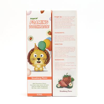China Strawberry Flavor Mousse Liquid Foaming Toothpaste 60ml OEM for sale