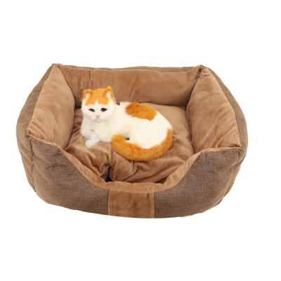 China Plush Comfortable Pet Bed Foldable Dog Bed Cot Detachable Covers 35CM for sale