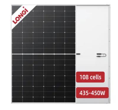 China 450w Miniature Solar Panels LR4-72HPH-450M 166mm Longi LONGI 25 Years Warranty for sale