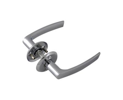 China Chrome Silver Gold Finished Metal Door Handle Deburring Powder Coated for sale