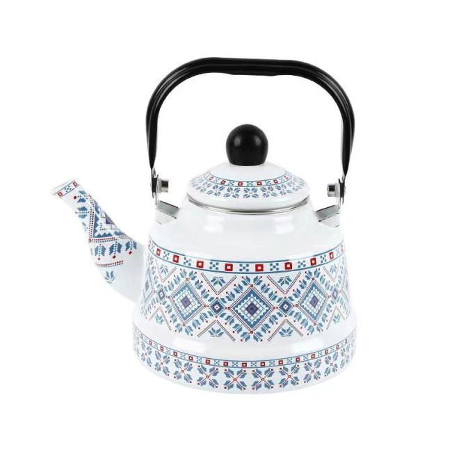 Enamel Teapot Custom Decal Printing Metal Steel Teapot Water Pot Butter Pot