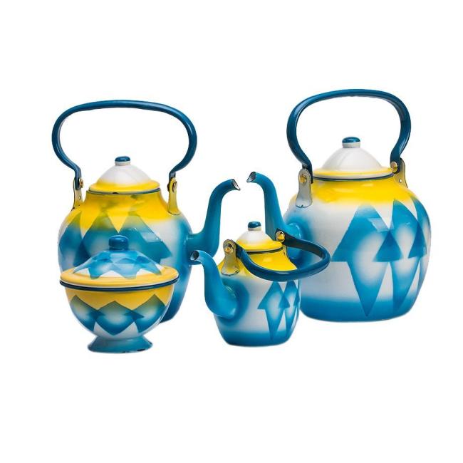 Middle Eastern Style Enamel Kettle Teapot Coffee Pot Set
