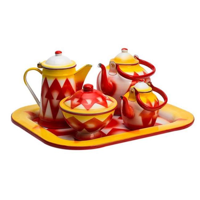 Middle Eastern Style Enamel Kettle Teapot Coffee Pot Set