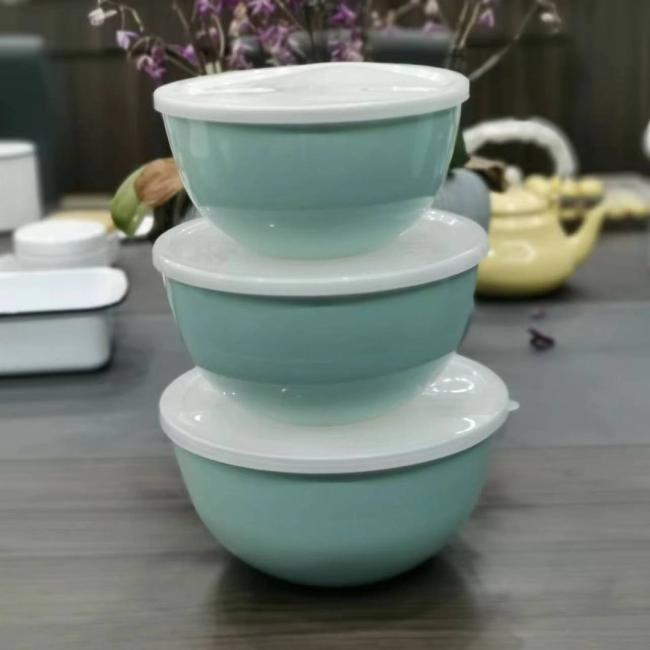 Hot Sale 18cm 20cm 22cm 24cm Custom Color Enameled Mixing Bowl for Salad
