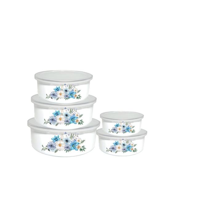 10/12/14/16/18cm Enamel Stortage Bowl Ice Bowl Custom Decal Printing Food Stortage Bowl Set