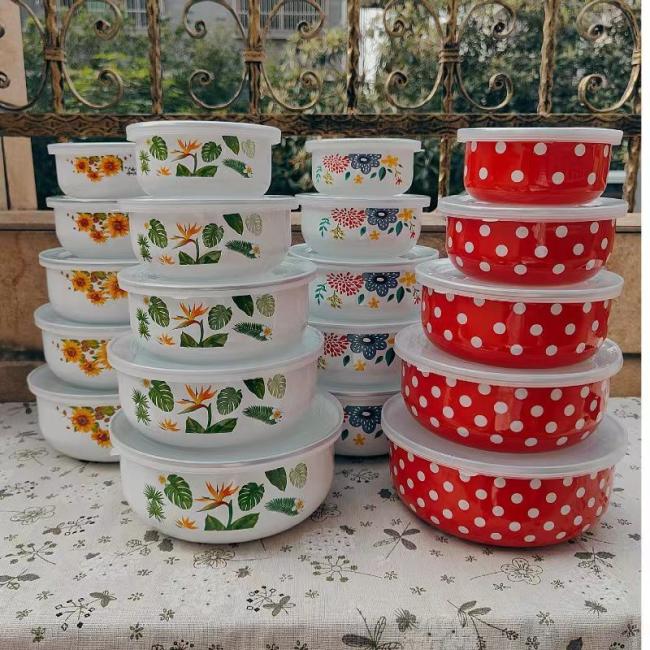 10/12/14/16/18cm Custom Color Decal Food Stortage Bowl Mixing Bowl Salad Bowl Set