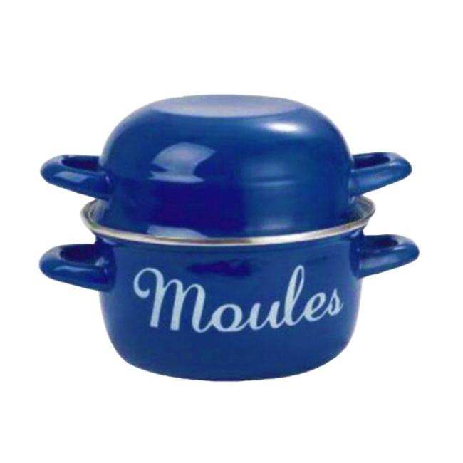 Mussel Pot Excellent Quality Customized Decal Color Seafood Cooking Shellfish Olla Pot Enamel Mussels Pot with Enamel Lid