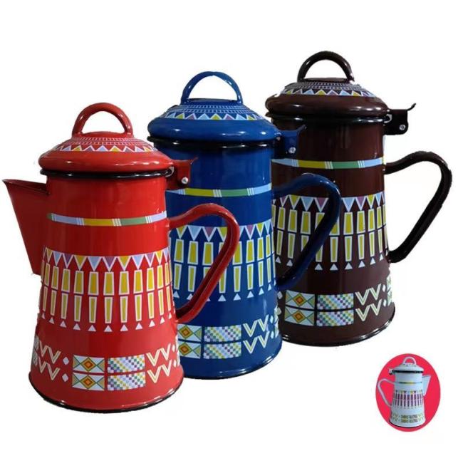 Wholesale Teapot Enamel Tea Kettle Hot and Cool Water Coffee Tea Pot Enamel Water Kettle Teapot