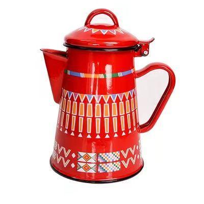 Wholesale Teapot Enamel Tea Kettle Hot and Cool Water Coffee Tea Pot Enamel Water Kettle Teapot