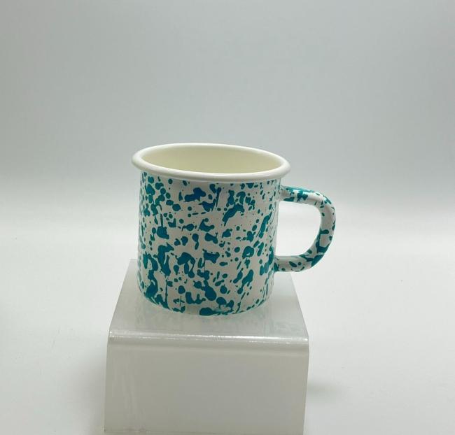 Ins Korean Style Splash Ink Enamel Tableware Plate Mug Rice Bowl Plate Dish Set