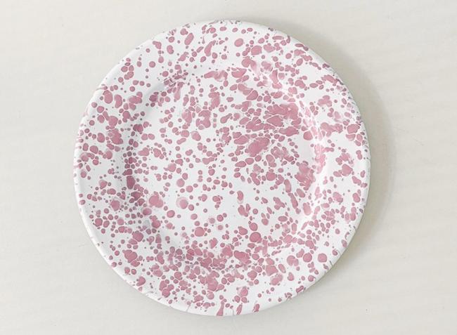 Splash Ink Style Enamel Plate Custom Color Metal Steel Food Service Dish Plate