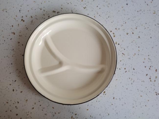 Splash Ink Style Enamel Plate Custom Color Metal Steel Food Service Dish Plate