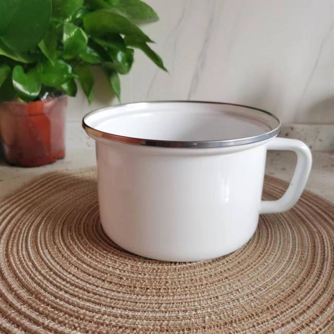 Enamel Carbon Steel Pasta Pot with PE Lid Noodle Pot