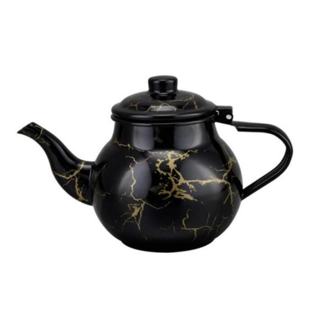 0.7L Small Size Fat Teapot Wholesale Enamel Teapot Enamel Kettle