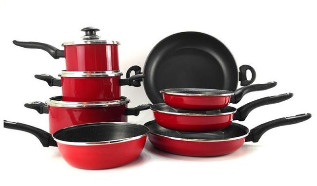 Granite Cookware Set Non Stick Frying Pan Carbon Steel Enamel Cooking Pot Sets Cookware Wholesale