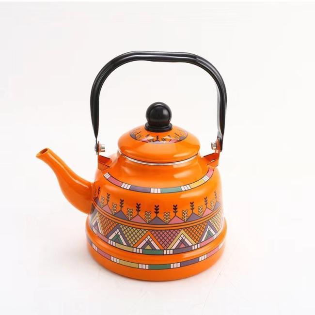 Turkish Tea Set Enamel Kettle Stovetop Kettle Gas Stove Enamel Teapot Coffee Pot