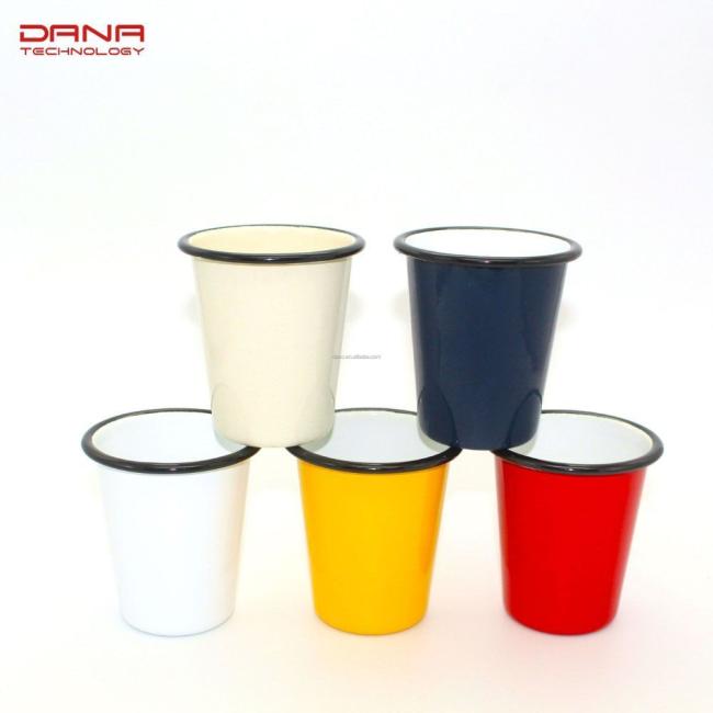 Multi-Size Enamel Rolled Edge Tumbler Sets with Custom Decal