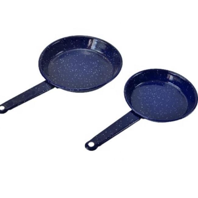 Camping Cookware Sets Enamel Steels Casseroles Pot Pan with Classic Design