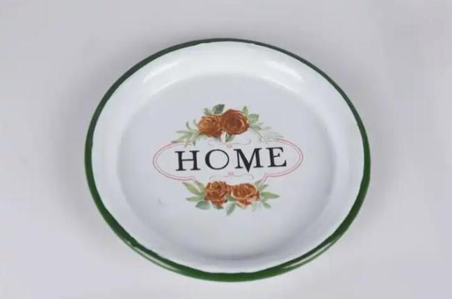 New Wholesale Custom Logo White Colored Round Shape Cast Iron Steel Enamel Plates