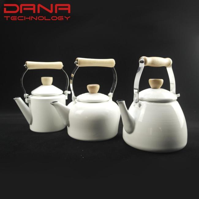 Home and Restrantant White Enamel Metal Steel Water Kettle Teappot Stovetop Teapot