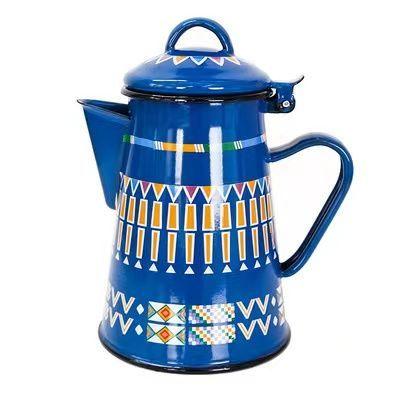 Classic Saudi Type Enamel Hand Tea Pot Enamel Water Kettles with Custom Decal