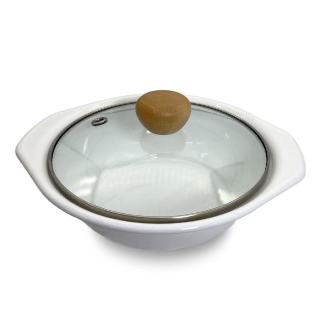 Good Design Single Pot 20cm Enamel Cooking Pot Hot Pot with Glass Lid