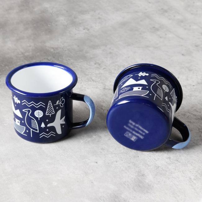 Factory Directly Custom Logo Printing Metal Steel Enamel Coffee Tea Mugs for Camping