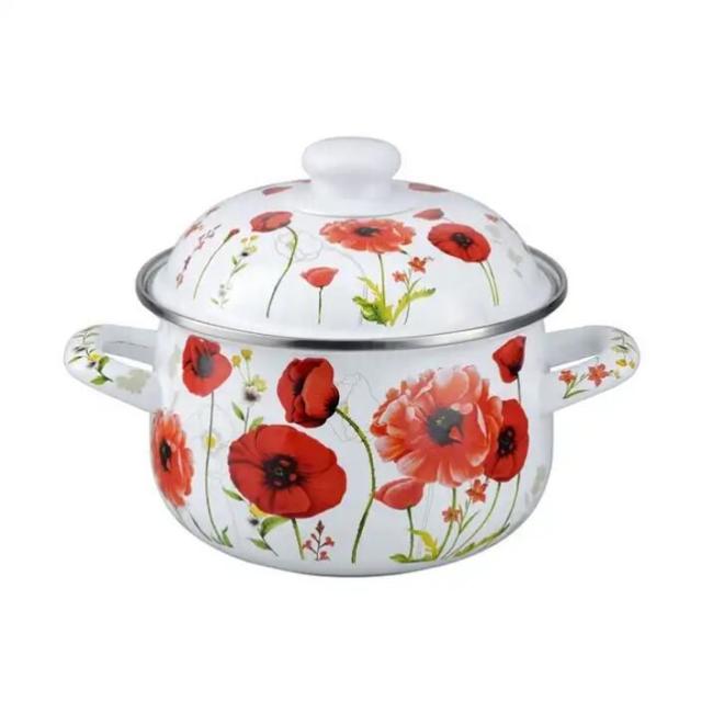 High Quality 5PCS 18-26cm Enamel Porcelain Turkey Pot Casserole