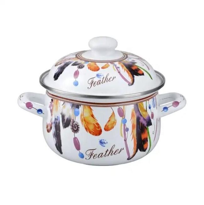 High Quality 5PCS 18-26cm Enamel Porcelain Turkey Pot Casserole
