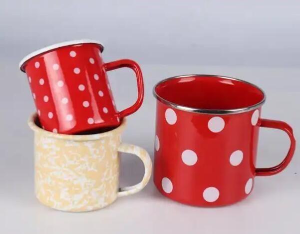 Wholesale Colorful Printing Classic Guaranteed Iron 12oz Vintage Enamel Mug for Drink