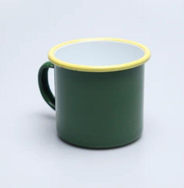 Colorful Enamel Steel Mug 12oz 350ml 8cm Carbon Steel Drinking Camping Mug