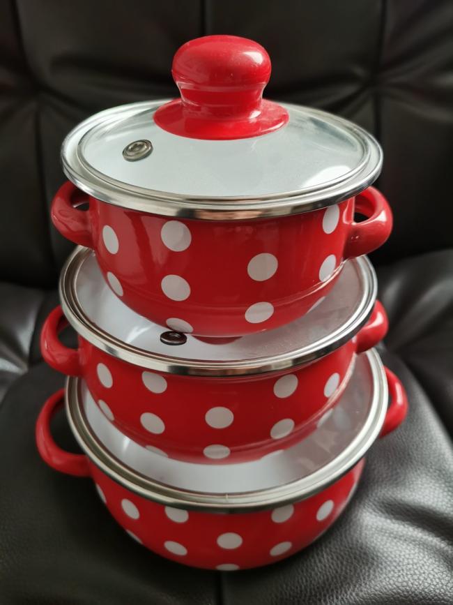 Enamel Casserole Cooking Soup Pots Set